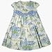Florence Eiseman sailboat print dress w/ribbon empire waist
