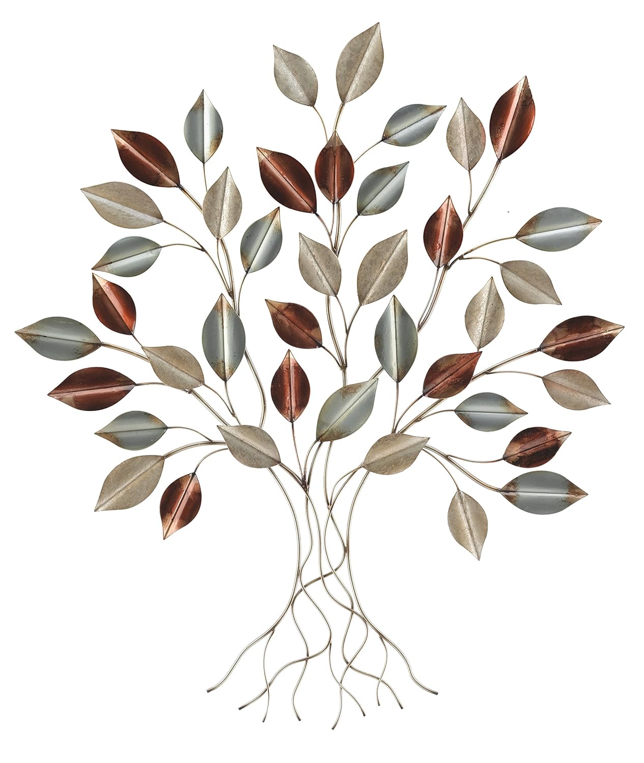 Tree of life metal wall art large decoration with branch and leaves