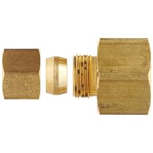 Anderson Metals Brass Tube Fitting, Coupling, Compression x NPT Female
