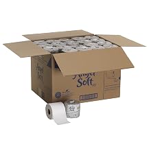 Georgia-Pacific Angel Soft ps 16880 White 2-Ply Premium Embossed Bathroom Tissue, 4.05" Length x 4.5" Width (Case of 80 Rolls, 450 Sheets Per Roll)