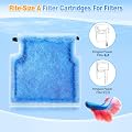 Umlecoa 8 Pack Rite-Size A Filter Cartridges Compatible with MarineLand Penguin Power Filters 75 & 100