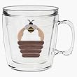 Bumble Bee & Basket 12 oz Insulated Coffee Mug, Clear