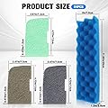Hedday 40 Pcs Replacement Media with Biological Sponge Foam, Ammonia Nitrite Phosphate Remover, Quick-Clear Polishing Pads 