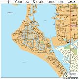 Huge Street & Road Map of Siesta Key, Florida FL - Printed poster size wall atlas of your home town