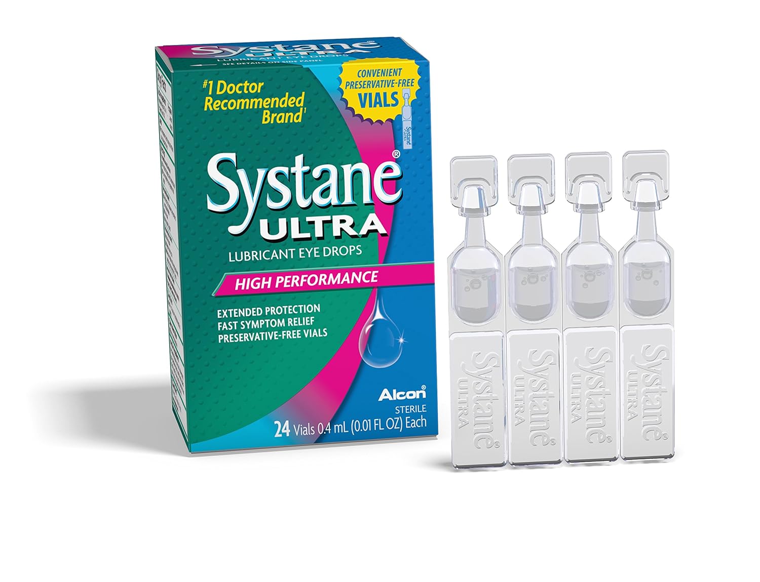 Systane Ultra Lubricant Eye Drops High Performance PreservativeFree Vials, 0.4mL 24count Systane Ultra Lubricant Eye Drops High Performance PreservativeFree Vials, 0.4mL 24count