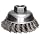 Weiler Wire Cup Brush, Threaded Hole, Steel, Partial Twist Knotted, Single Row, 3-1/2" Diameter, 0.023" Wire Diameter, 5/8"-11 Arbor, 7/8" Bristle Length, 13000 rpm (Pack of 1)