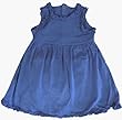 Blue Cotton Knit Dress for Infant and Toddler Girls