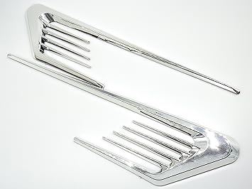 【クリックで詳細表示】Amazon.co.jp ｜ 汎用 ダミーダクト 左右 フェンダー カスタム パーツ 簡単 貼り付け (シルバー) ｜ スポーツ＆アウトドア 通販