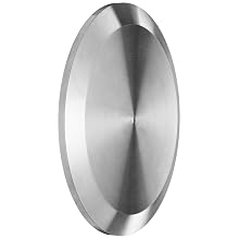 Dixon 16AMP-R600 Stainless Steel 316L Sanitary Fitting, Clamp End Cap, 6" Tube OD