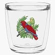 Tropical Parrots 12 oz Double-Old-Fashioned Insulated Beverage Tumbler, Clear