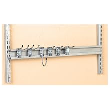 Triton Products 1710 Storability Combination Rail Kit 31-Inch W Gray Epoxy Coated Steel with 6 Heavy-Duty Assorted Rail Hooks