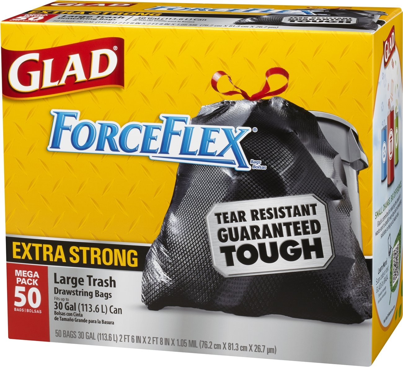 NEW Glad ForceFlex Extra Strong Outdoor Drawstring Large Trash Bags 30