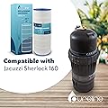 Pureline 160 Sq Ft Pool Replacement Cartridge Filter, Compatible with Jacuzzi Sherlock 160, SHER160