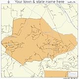 Huge Street & Road Map of Mountain Home, North Carolina NC -
Printed poster size wall atlas of your
