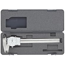 Brown & Sharpe 05.20002 Dial Caliper, Stainless Steel, White Face, 0-6" Range, +/-0.001" Accuracy, 0.1" Resolution, Meets DIN 862 Specifications