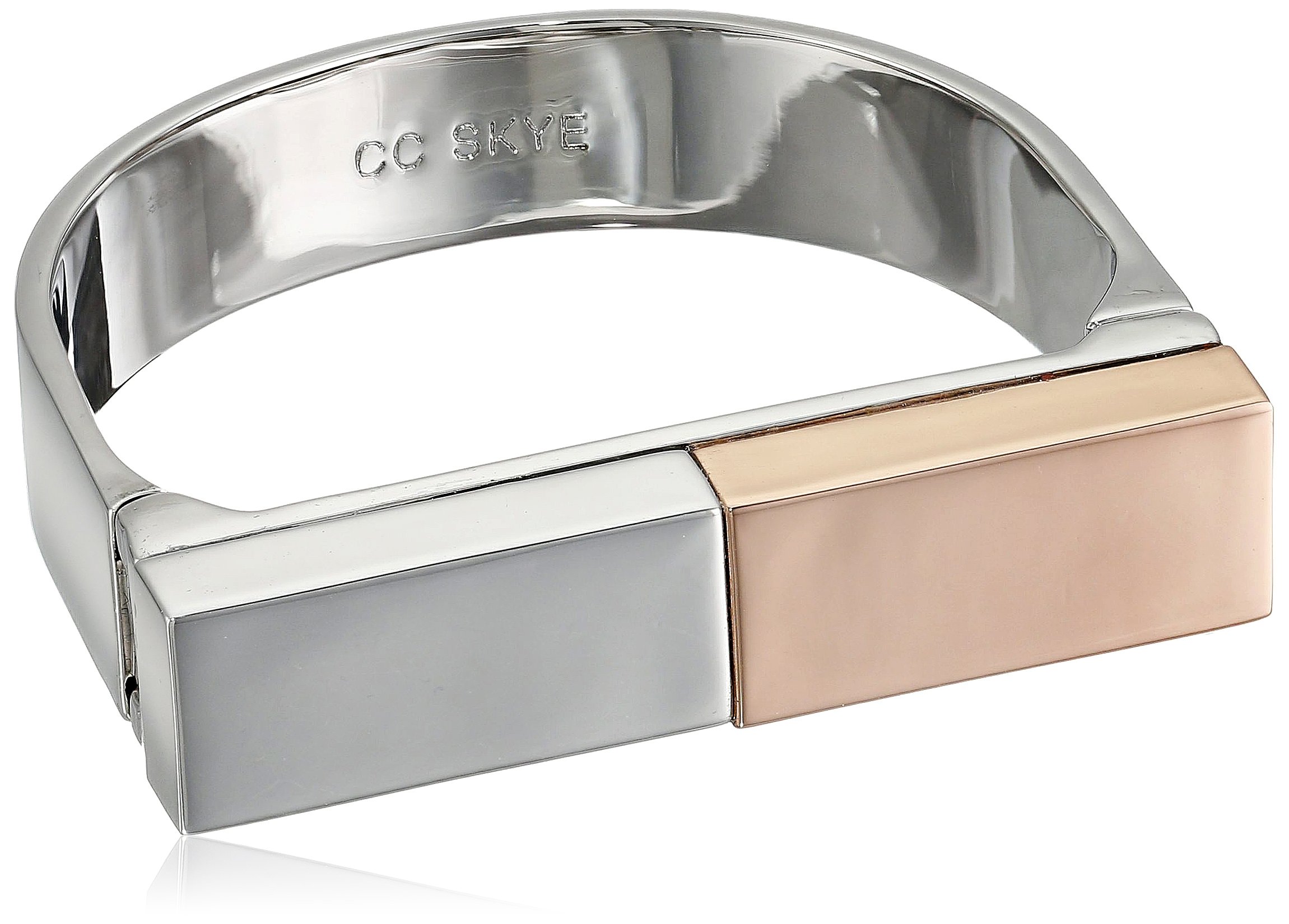 CC SKYE - Cc Skye Rhodium and Rose Gold Plated Platform Statement Cuff Bracelet