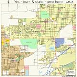 Huge Street & Road Map of Oak Forest, Illinois IL - Printed poster size wall atlas of your home town