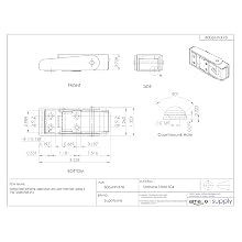 Stainless Steel 304 Spring Loaded Draw Latch, Satin Finish, Non Locking, 3 7/32" Length (Pack of 1)