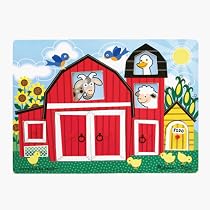 Melissa & Doug Farm Peek-a-Boo Peg