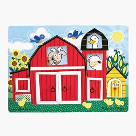 Melissa and Doug Farm Peek-a-Boo Peg by Melissa & Doug