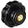 DimcoGray Black Phenolic Fluted Torque Knob Female, Thru Hole Brass Insert: 5/16-18" Thread x 5/8" Depth, 1-3/4" Diameter x 61/64" Height x 1-1/6" Hub Dia x 1/2" Hub Length  (Pack of 10)