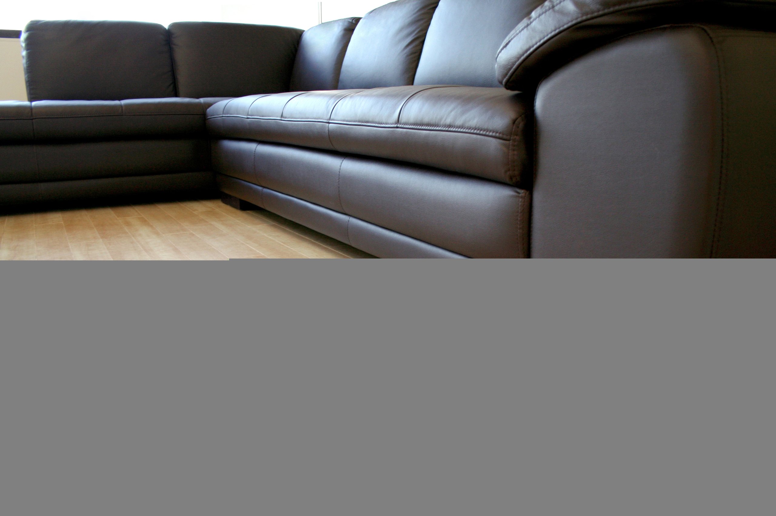 Baxton Studio Abriana 2 Piece Dark Brown Leather Sofa Sectional
