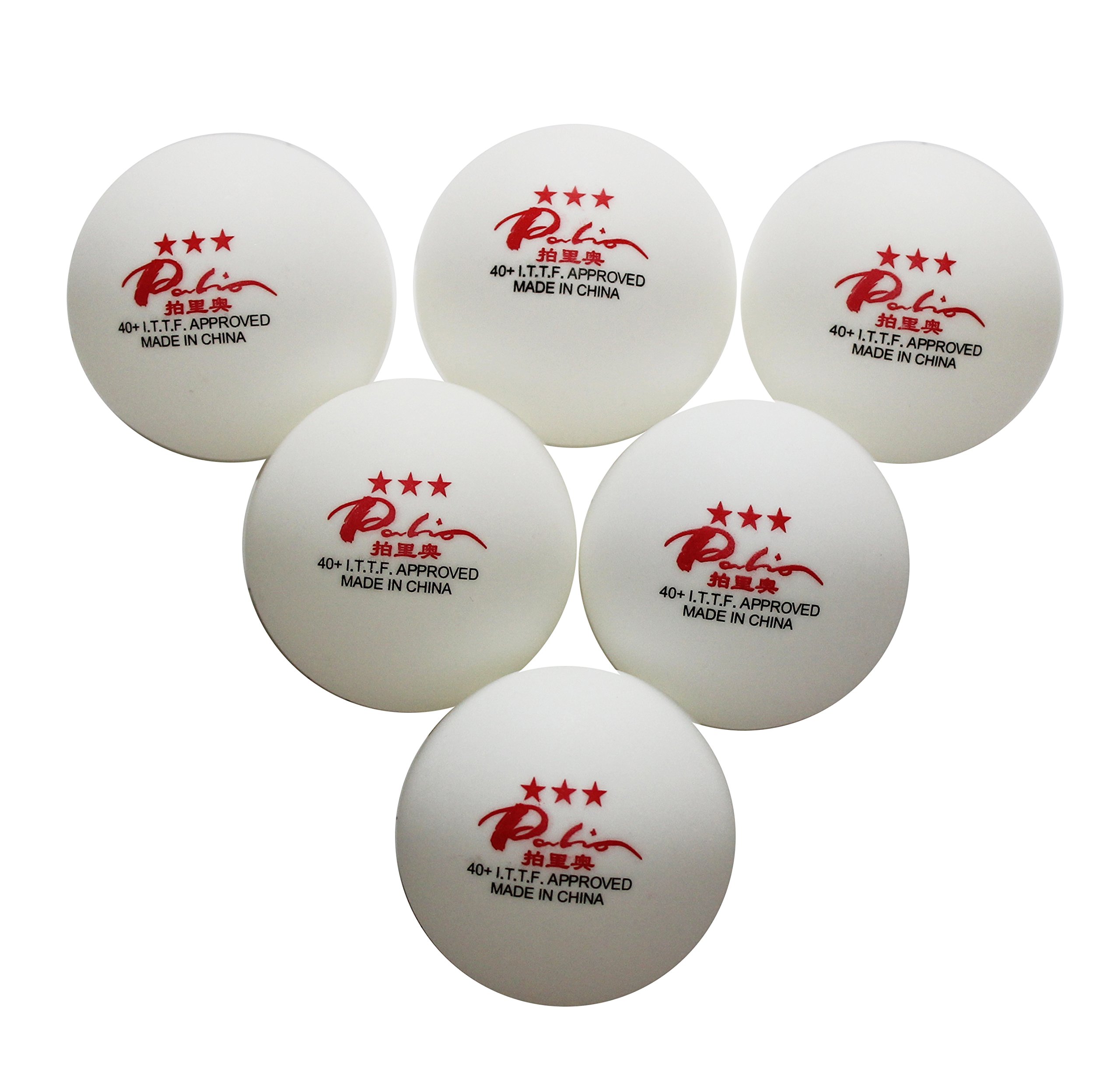 Palio 3 Star 40+ Poly Ping Pong Balls New Seamless Table Tennis Balls(6