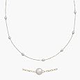 14K Yellow Gold 16 Cable Chain With Pearls