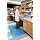 Wearwell PVC 419 UltraSoft Tile-Top Anti-Microbial Mat, Safety Beveled Edges, for Dry Areas, Gray