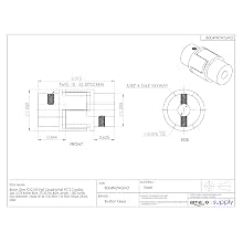 Boston Gear FC123/8 Shaft Coupling Half, FC12 Coupling Size, 0.375 inches Bore, 27/32 Thru Bore Length, 1.000 inches Hub Diameter, 3 Max HP at 1750 RPM, 125 Max Torque (LB-IN), Steel