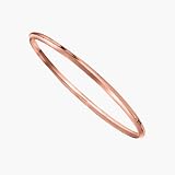 14K Polished Rose Gold Slip-On Stackable Bangle Bracelet