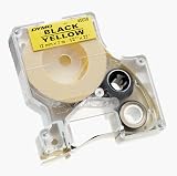 DYMO 45018 Yellow Tape with Black Printing, 1/2in x 23ft, D1 Style Cartridge