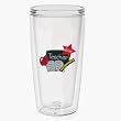 Best Teacher 16 oz Insulated Beverage Tumbler, Clear