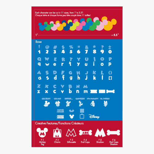 Cricut Disney Cartridge, Mickey Font