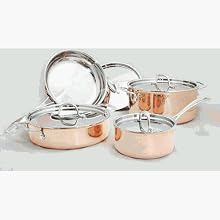 Cookwell 8 Piece Copper Cookware Set