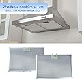 YonFamDall 2Pcs WB02X11012 Range Hood Grease Filter 17.5 x 11.6 x 0.35 inches 