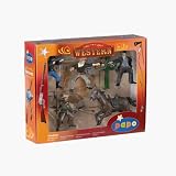 Cowboys Gift Box - Cowboy with Mustache, Sheriff, Yankee with Rifle, Cowboy with Lasso, Cowboy's Horse with Saddle