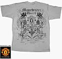 Manchester United Football Club English Premier League Soccer Futbol Team Man U Poster Adult Silver T-Shirt