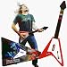 Flying V Style Wireless Rock Guitar for PS2 Guitar Hero I & II