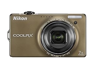 Nikon Coolpix S6000 14 MP Digital Camera with 7x Optical Vibration Reduction (VR) Zoom and 2.7-Inch LCD (Bronze)