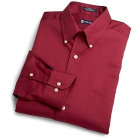 Chaps Wrinkle Free Twill Solid Long Sleeve Shirt