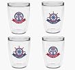 Ship Captain & First Mate 16 oz Insulated Beverage Tumblers Set, Clear (Set of 4)