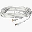 25' RG59 Cable with F Connectors (white)