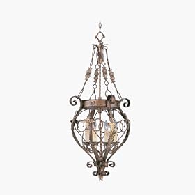 Pamplona - 4 Light Foyer Pendant Lighting Fixture - Bronze Gilded Accents - Hand... by Livex Lighting