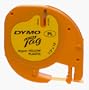 DYMO Labeling Tape, LetraTag Labelers, Plastic, 1/2"x13', Black on Yellow
