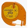 DYMO Plastic LetraTag 1/2 Inch x 13 Feet Black on Hyper Yellow Tape (91332)