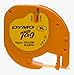 DYMO Plastic LetraTag 1/2 Inch x 13 Feet Black on Hyper Yellow Tape (91332)