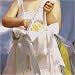 Flower Girl Basket with Classic Double Faced Satin Ribbon Bows - Ivory