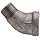 Anvil Malleable Iron Pipe Fitting, Class 150, 45 Degree Street Elbow, NPT Male x NPT Female, Black Finish