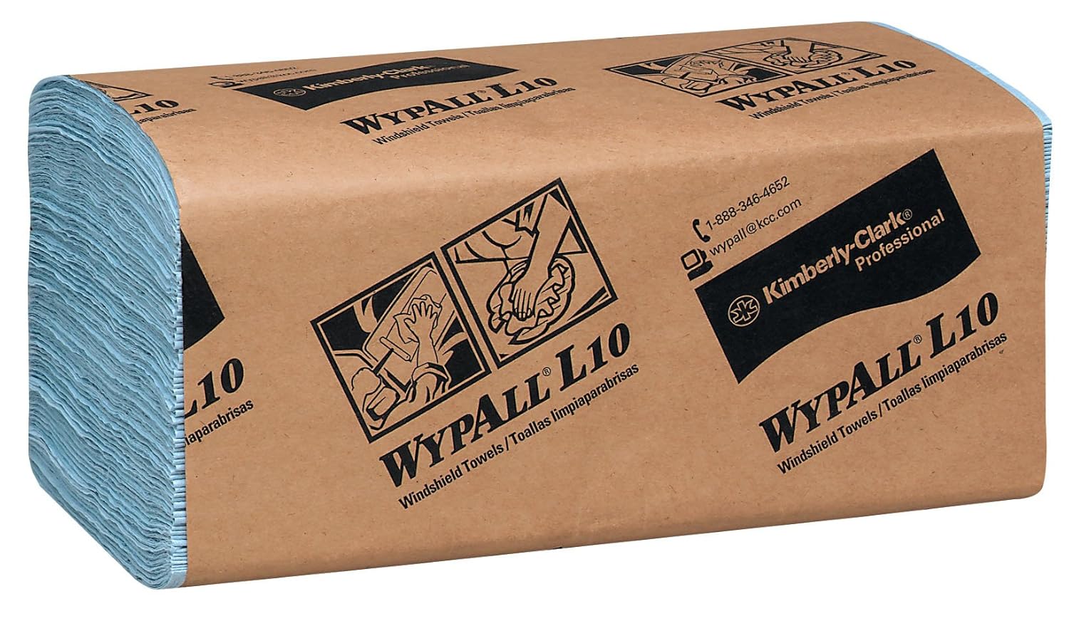 Blue Car Windshield Paper Towel Cloth Kimberly Clark Dispenser Gas